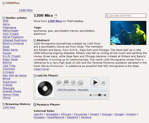 Click to enlarge (the image) OinkPlus on The Pirate Bay OinkPlus on The Pirate Bay