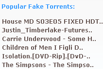 popular fake torrents