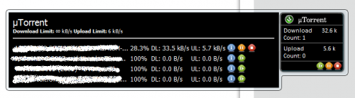 utorrent vista sidebar gadget