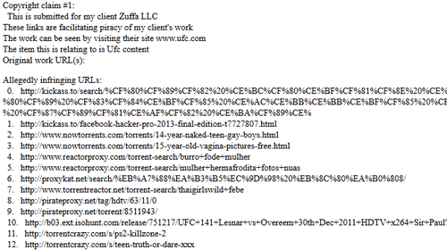 UFC DMCA 2