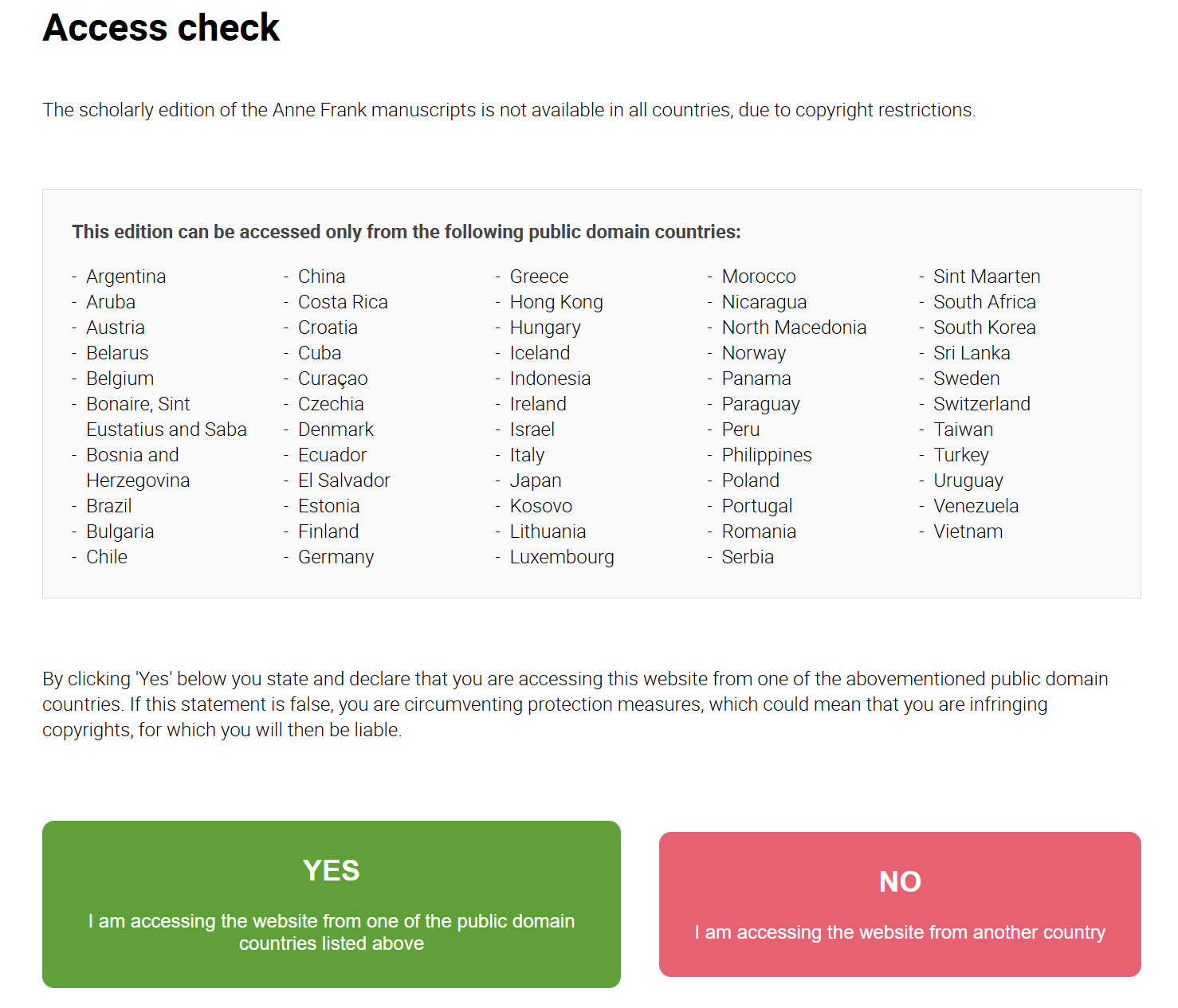 checking access