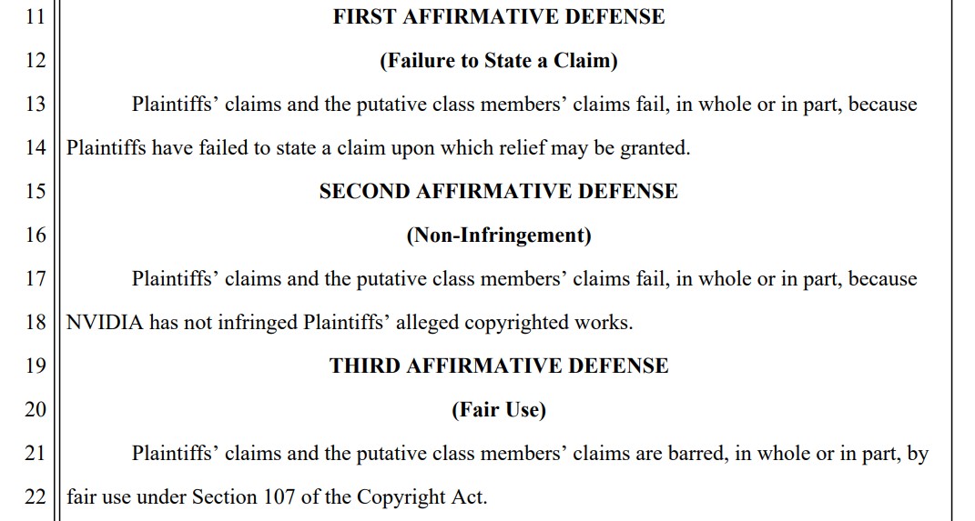affirmative defenses