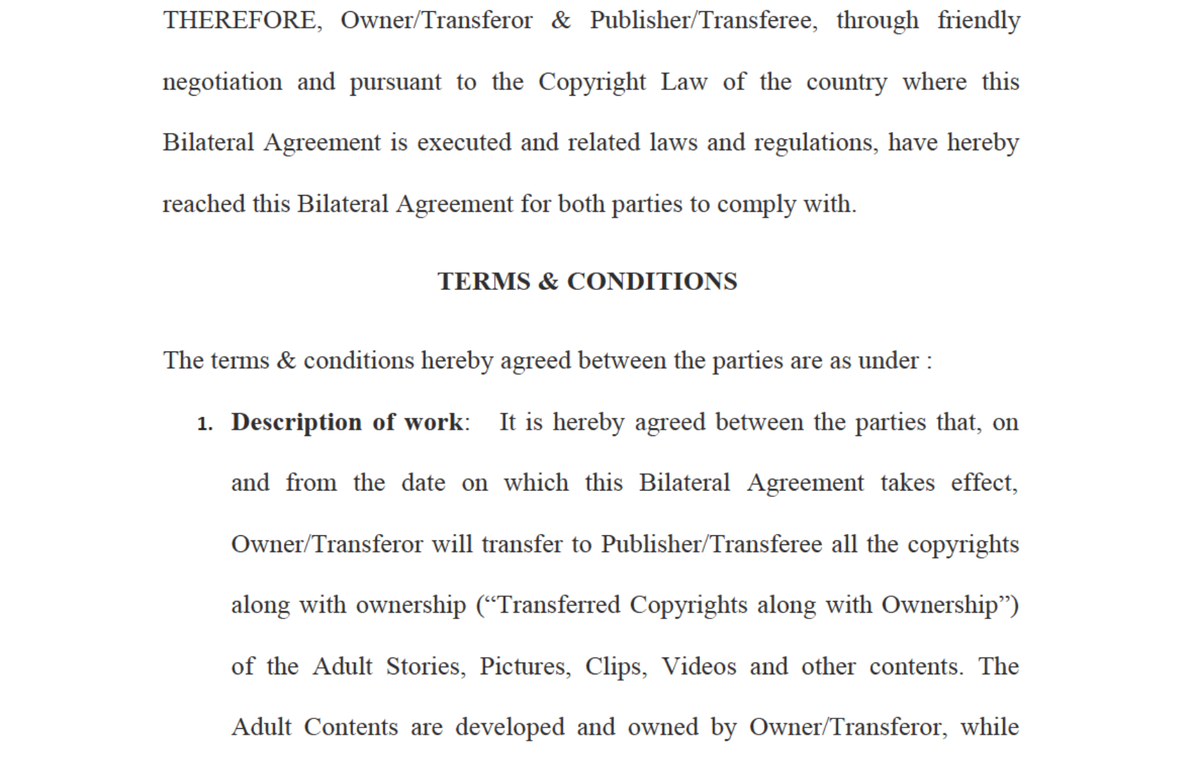 agreement