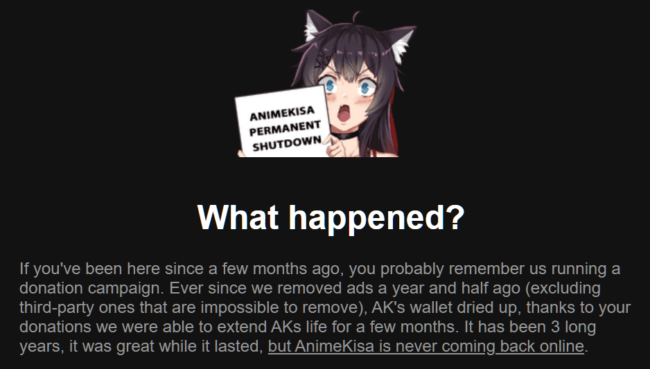 animekisa shutdown