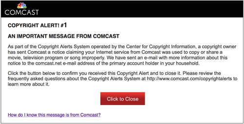 comcast alert