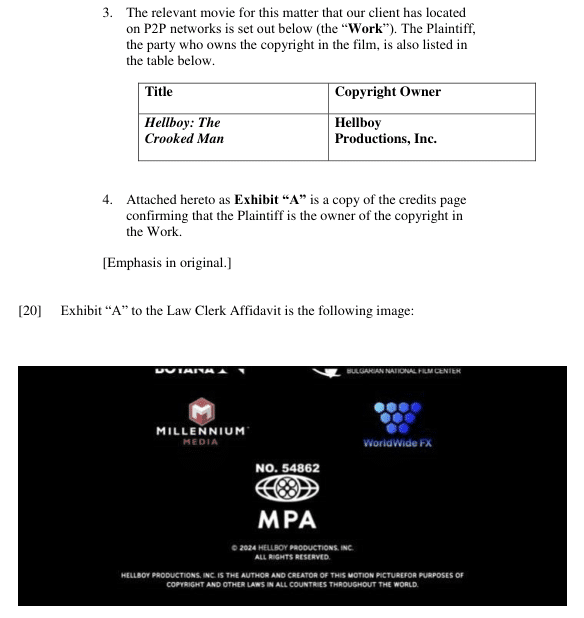 copyright evidence