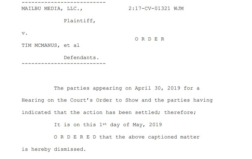 case settled