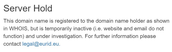 Eurid Torrentz2.eu status