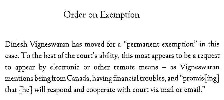 exemption