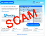 frostwire-scam2 picture of a scam website