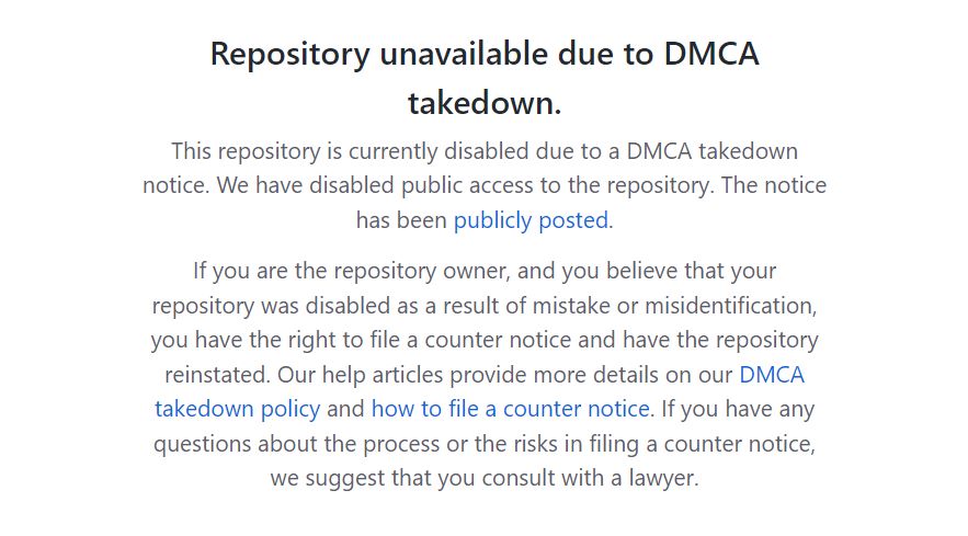 github dmca