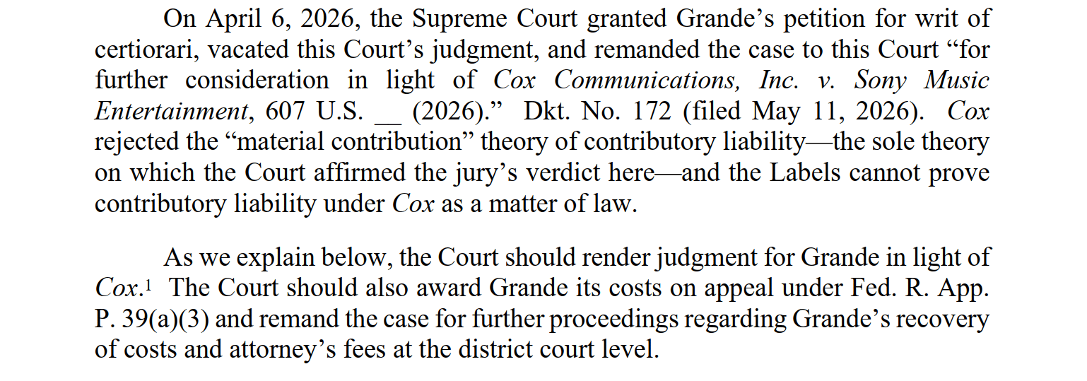 grande's arguments