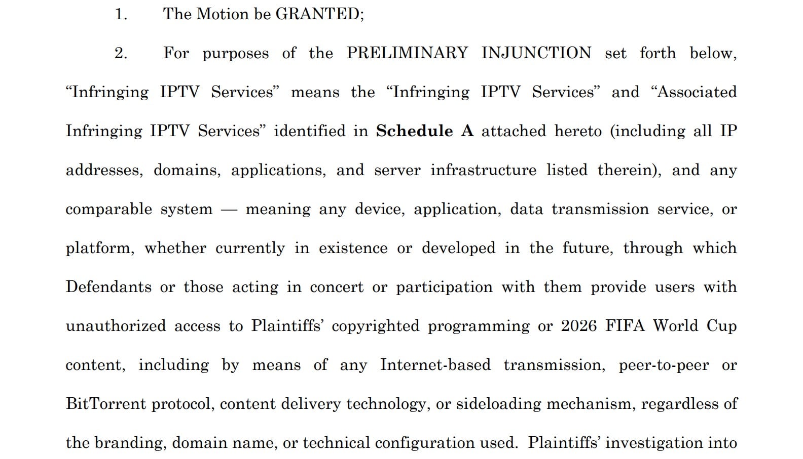 injunction