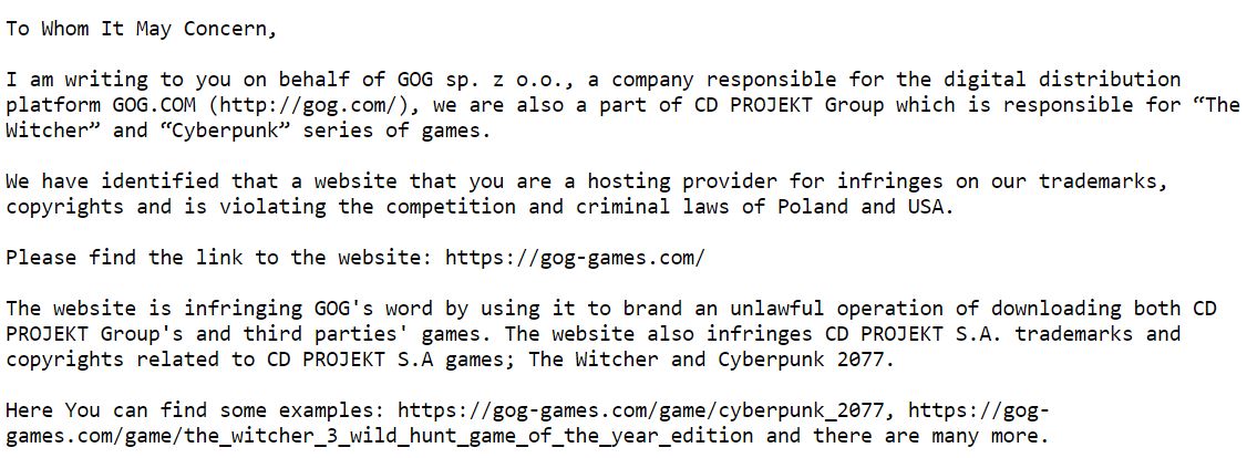 email gog host