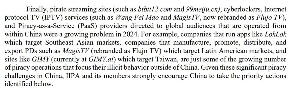 iipa chine submission WTO