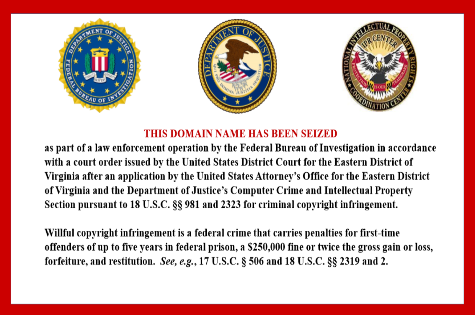 istreamitall domain seized