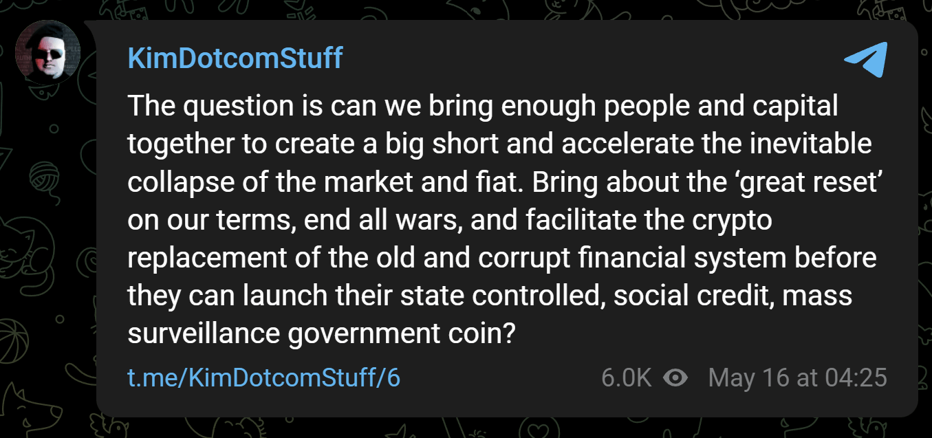 kim dotcom telegram