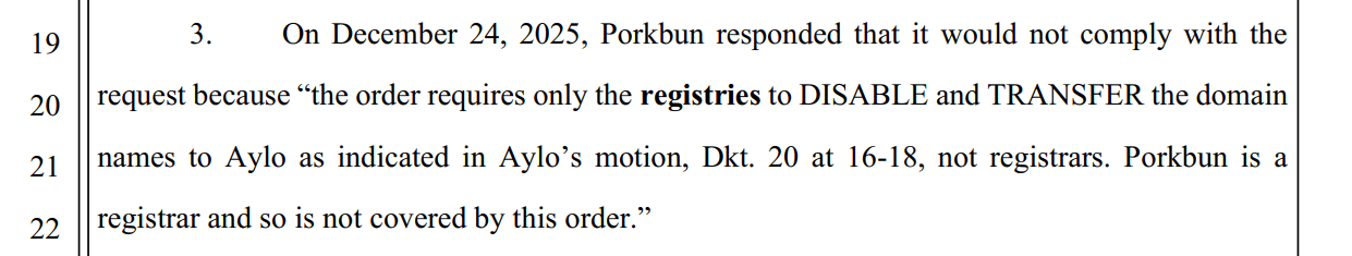 no registrars