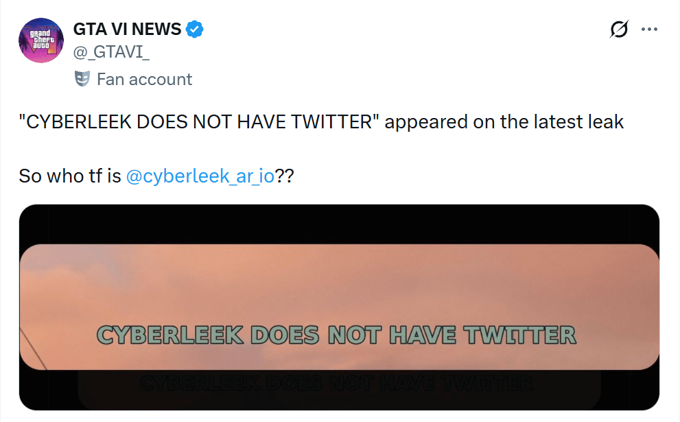no twitter