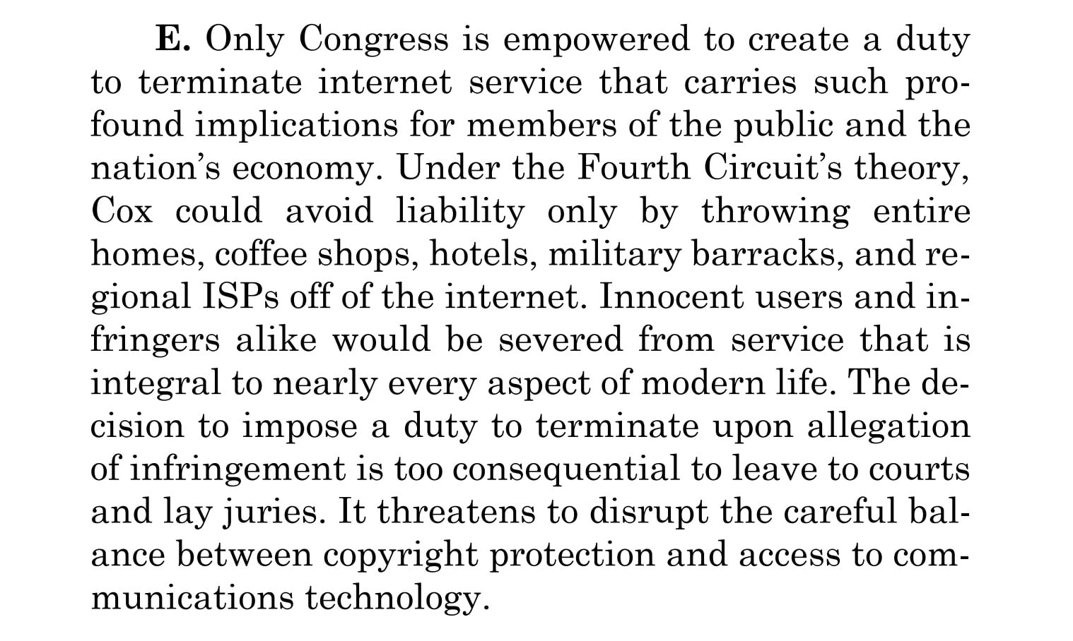 only congress