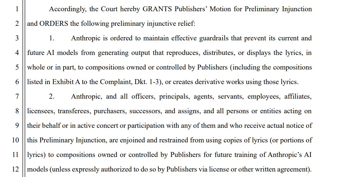 proposed injunction