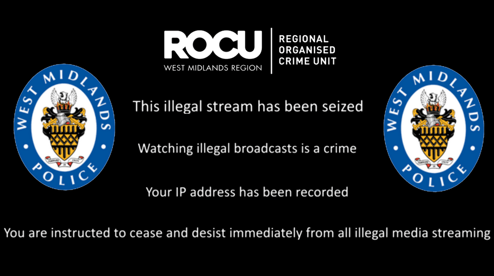 ROCU IPTV warning