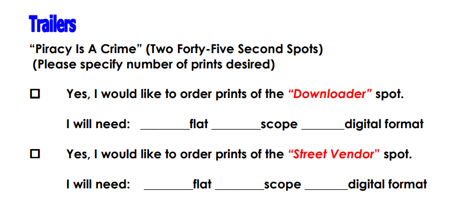 order form