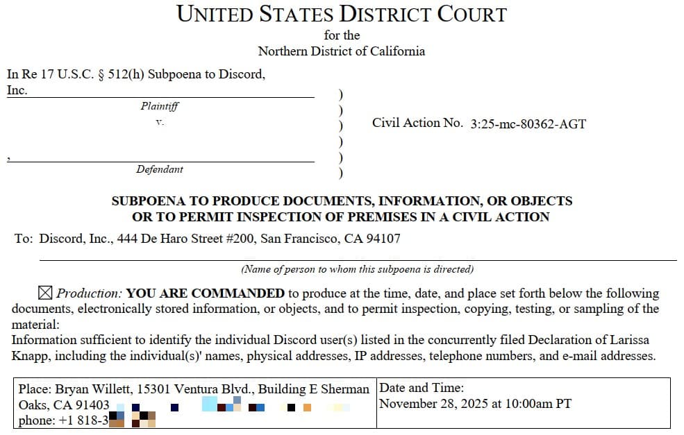subpoena