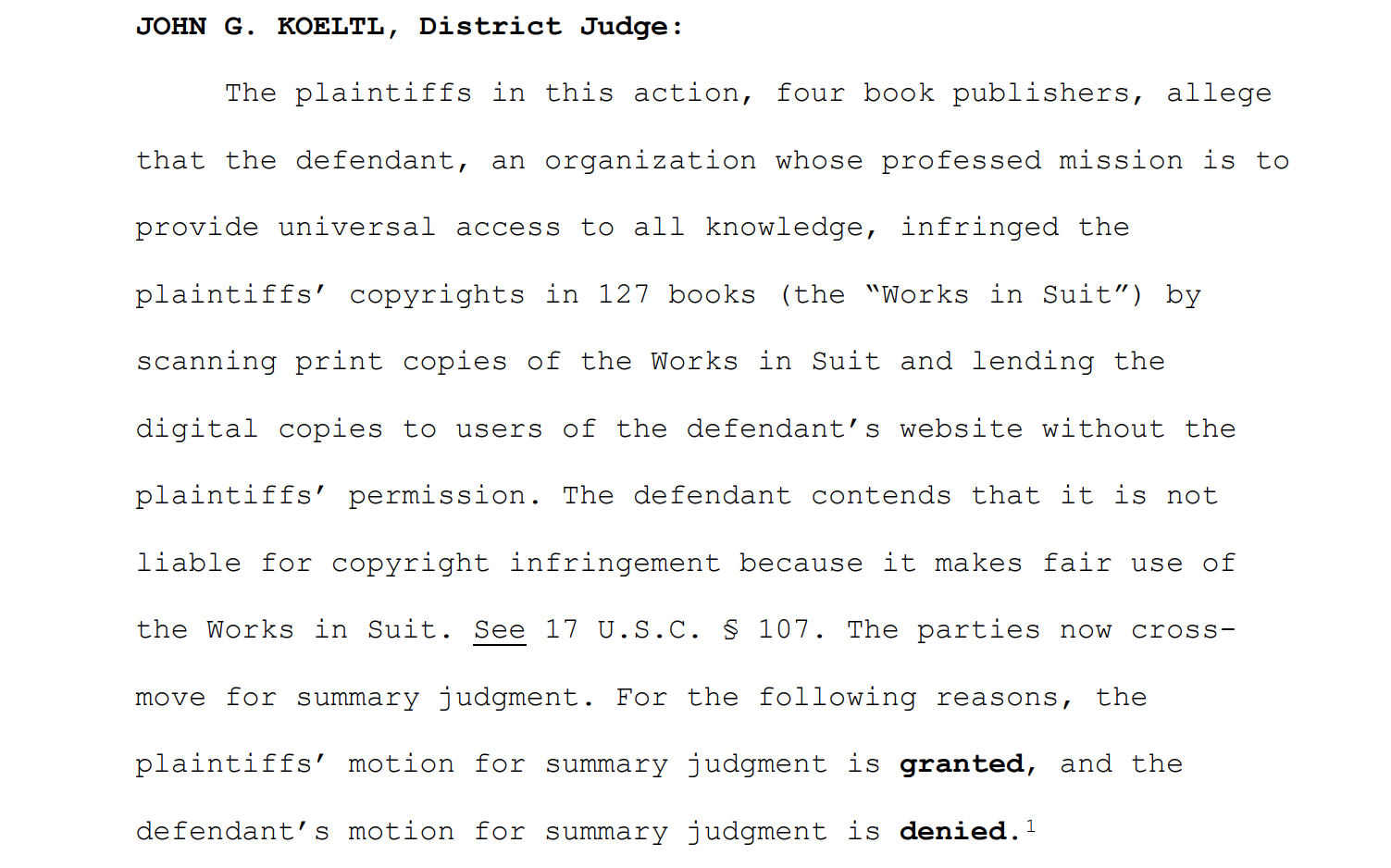 ia summary judgment