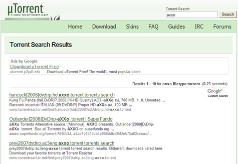 utorrent google search