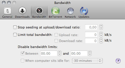 utorrent mac settings